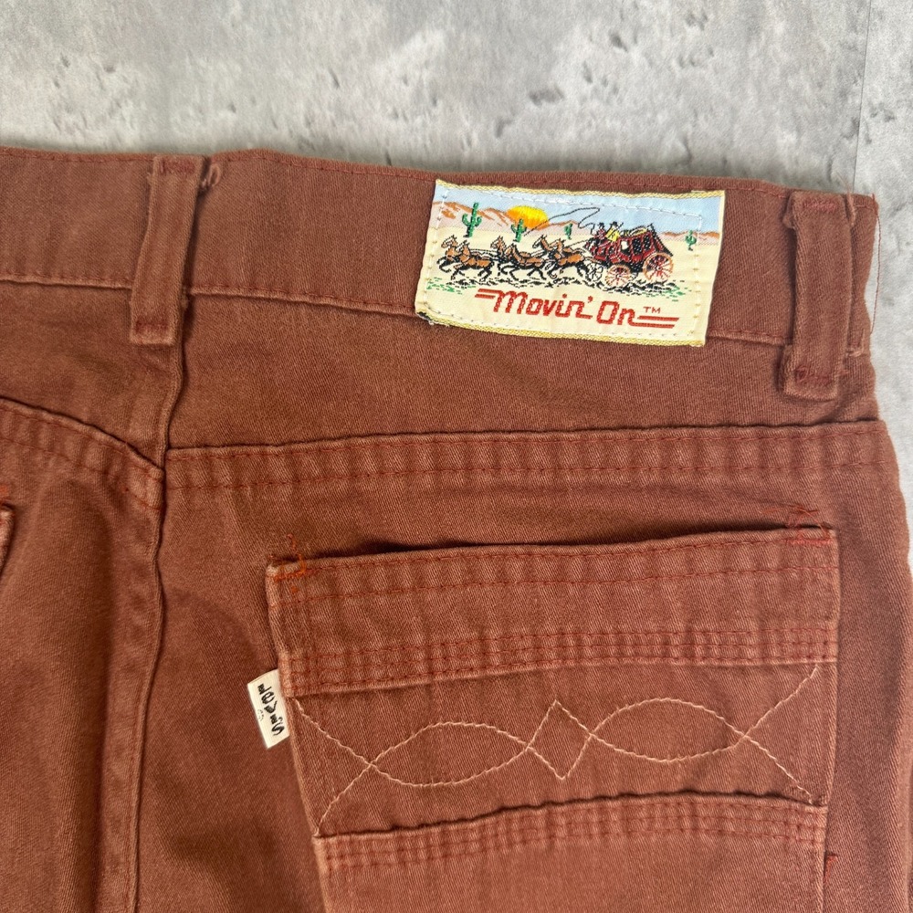 Vintage Levis Movin On Corduroy Pants Mens 29x32 Brown Flare Bootcut Talon 42 - Picture 8 of 12